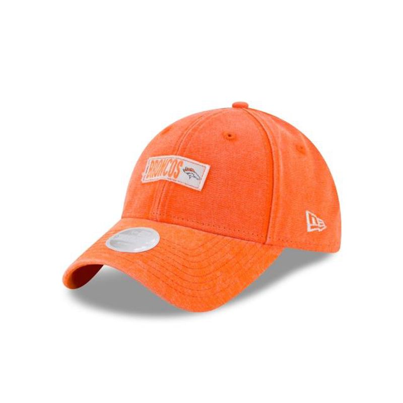 NFL Denver Broncos Womens Rugged Tag 9Twenty Adjustable (YNA2822) - Orange New Era Caps